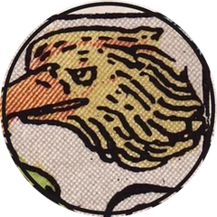 The eagle's head, from the World card