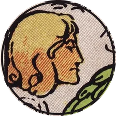 The man's head, from the World card