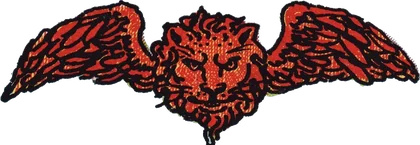 The winged lion, from the Two of Cups